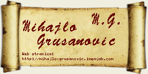 Mihajlo Grušanović vizit kartica
